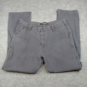 Wolverine Pants Mens 38x34 Gray Utility Work Carpenter Stretch Cotton Canvas